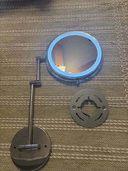 Wall-mounted LED 10x Double Sided Vanity Mirror