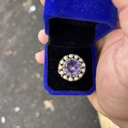 14 K  Antique Ring Gem Stone Is Color Change