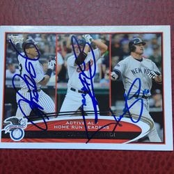 Autograph Card Signed By Alex Rodriguez Jim Those And Jason Gianni.