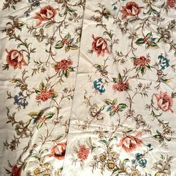 new 2pc floral Cotton bath towels 25x50"