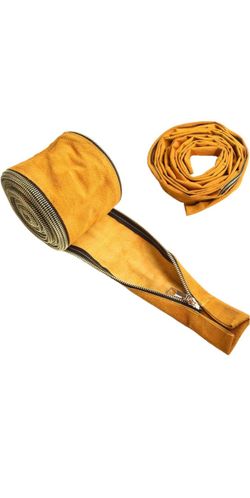25FT TIG Welding Torch Cable Cover Resistant Leather Black Hose yellow