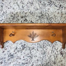 Beautiful, Handmade Shelf & Matching Candlestick Holders