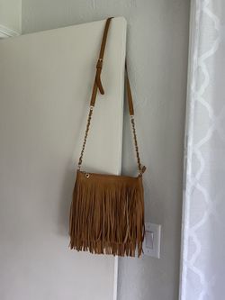 Tan Fringe Crossbody Bag