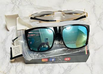 Summer Sunglasses Bundle: Retro 90s Gold Oval & Polarized Mirrored ShadesNEW