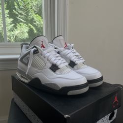 Jordan 4 White Cement, size 8.5M