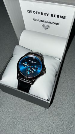Geoffrey Beene Diamond Watch with Blue Dial