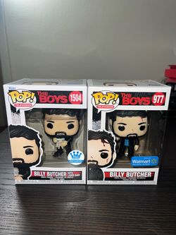 2 VAULTED EXCLUSIVE Billy Butcher The Boys Funko Pops w/ Laser Baby #1504 Bloody #977 Television TV