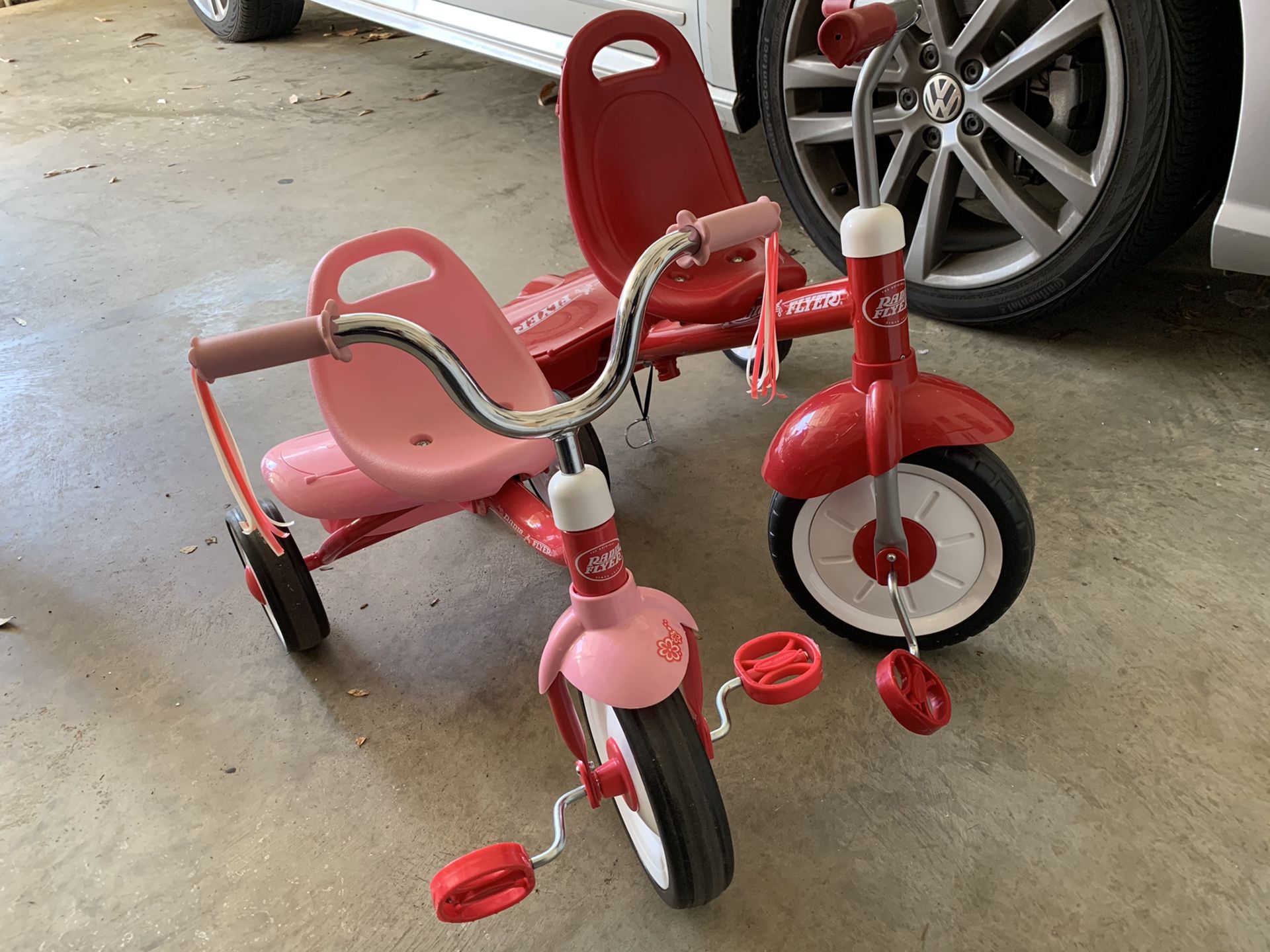 Pair of Radio Flyer kids tricycles, great condition