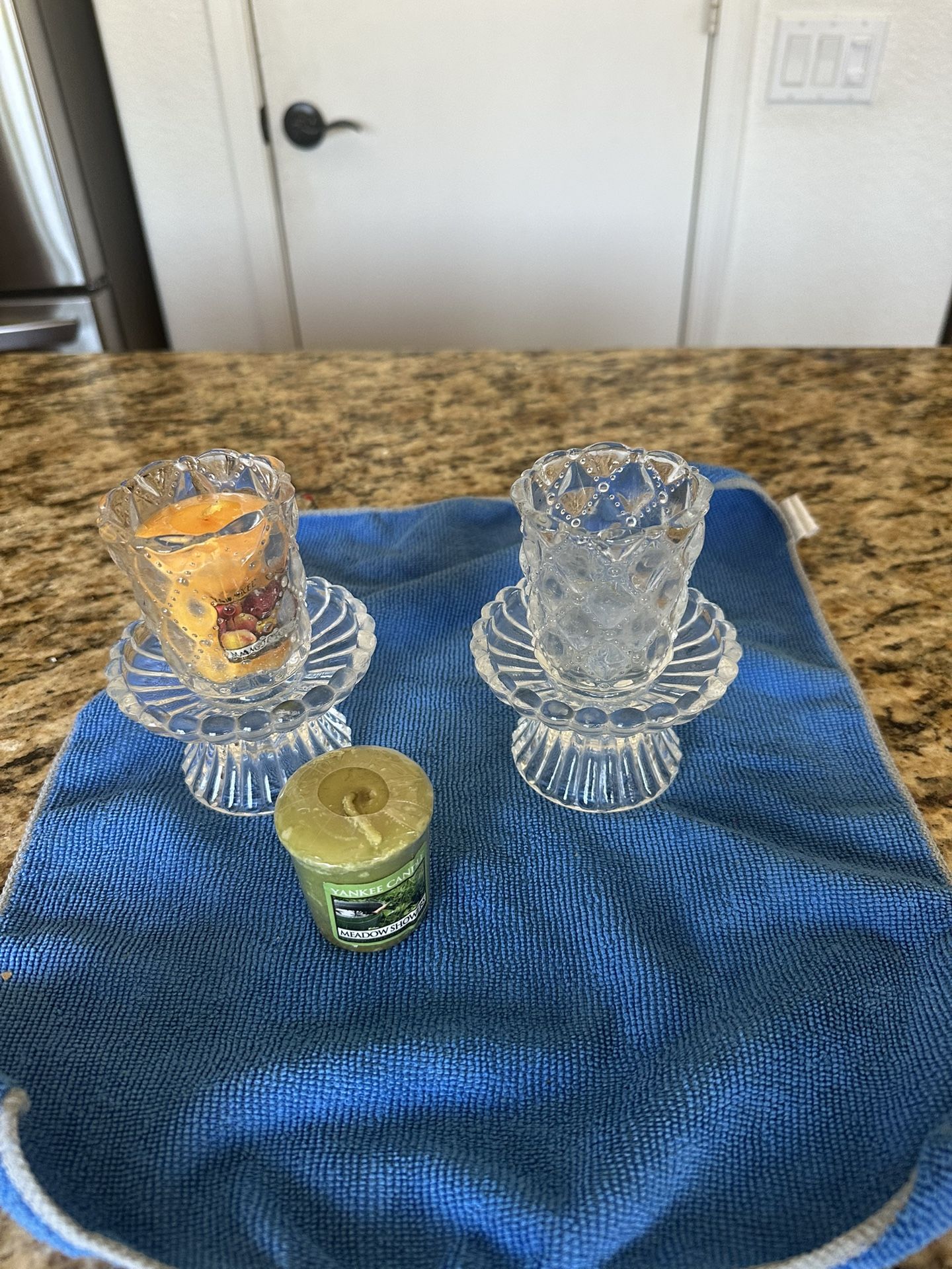 Glass Decorative 4way Candle Holder