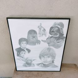 Star Wars sketch of cast