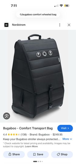 Bugaboo Comfort Transport Bag - Wheeled Stroller Travel Case