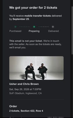 Chris Brown & Usher tickets