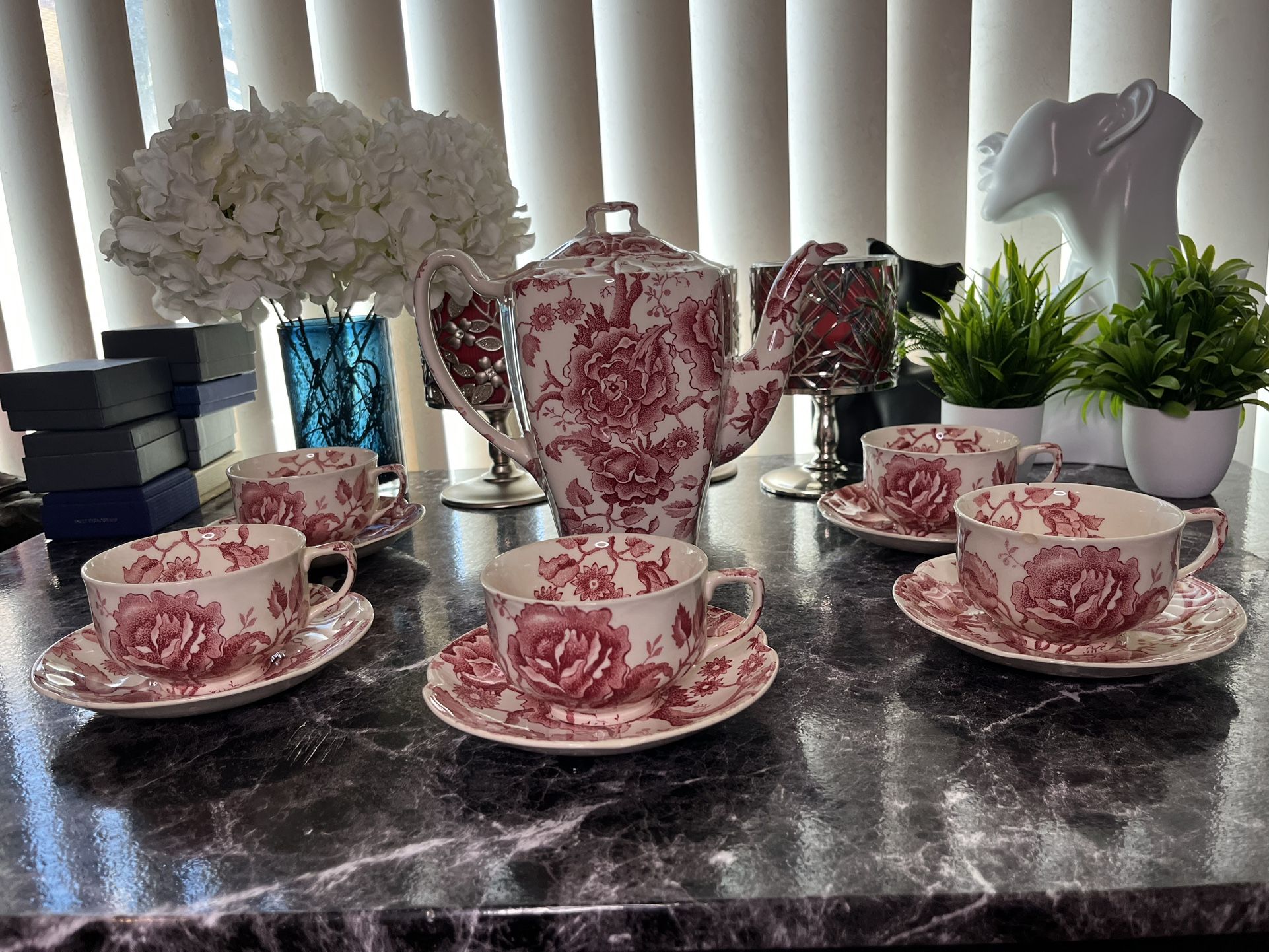 Johnson Brothers English Chippendale Coffee Set