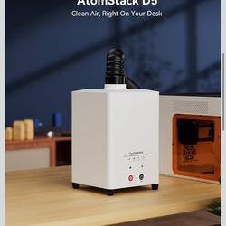 ATOMSTACK D5 Air Purifier for P1 5W Laser Engraver Mini Smoke Purifier for Laser Engraver with 3-Layer Fume Extractor Filter with Activated Carbon + H