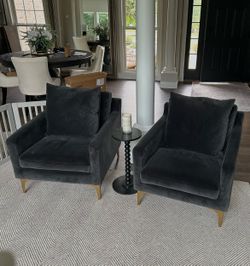 Pair of Velvet Accent Chairs - SOFACOMPANY