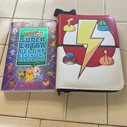 Pokemon Deluxe Handbook And Pokemon Card Quest Binder  