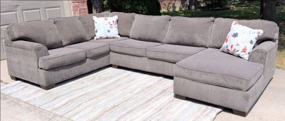Large Grey Sectional Couch, Delivery Available!!