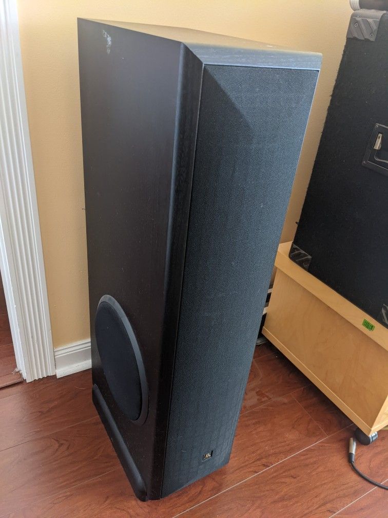 Acoustic Research AR5 Towers With Carver Subwoofers And Center Channel