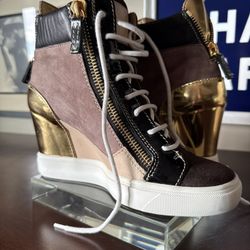 Giuseppe Zanotti 'Lorenz' 80mm wedge Sneakers 7.5 