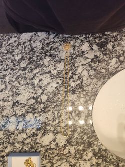 10k gold rope chain with double sided pendant