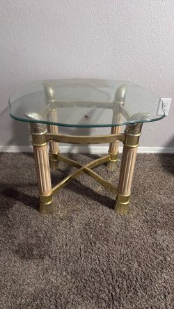 *PRICE DROP* Glass top side table