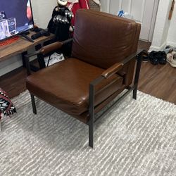 Ashley Furniture Metal Frame Vegan Leather Chair