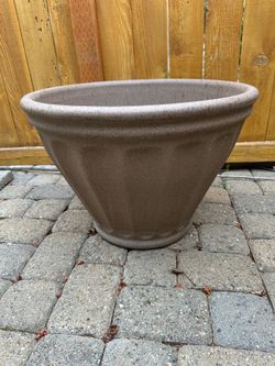 Large brown Costco planter
