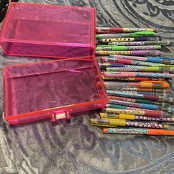 Sugar Rush Gel Pens With Plastic Drawer 