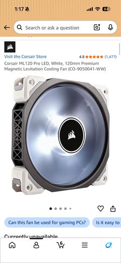 9x Corsair 120mm LED Fans ML120 White