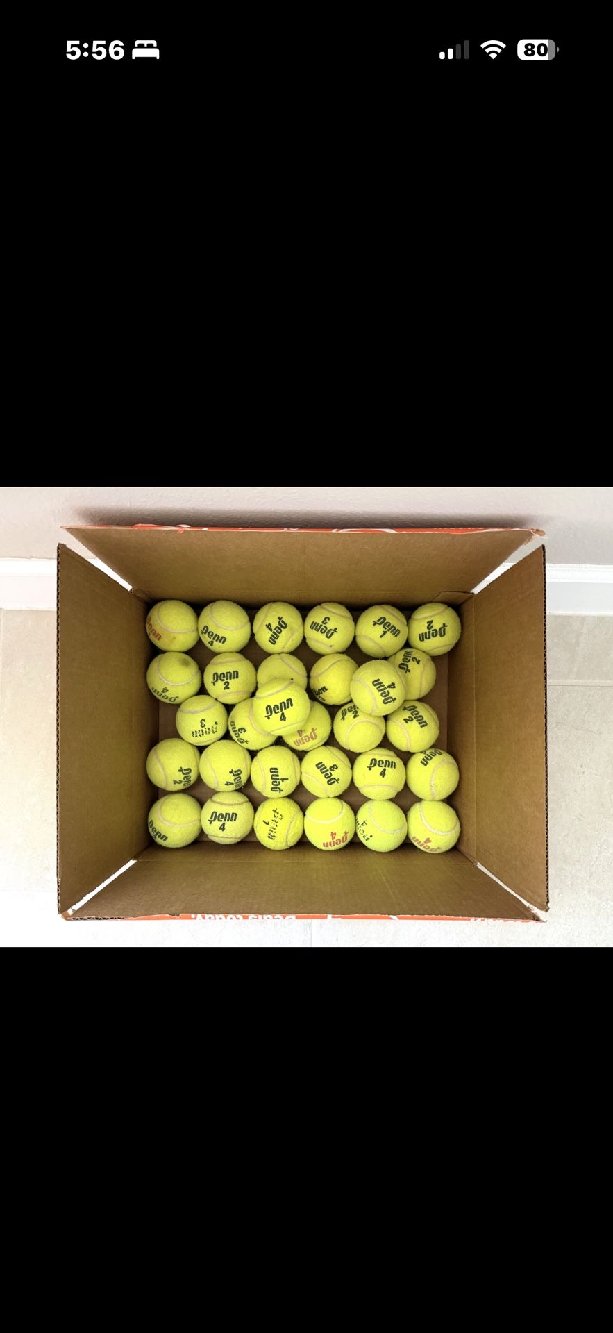 30 Used Tennis Balls Various brands
