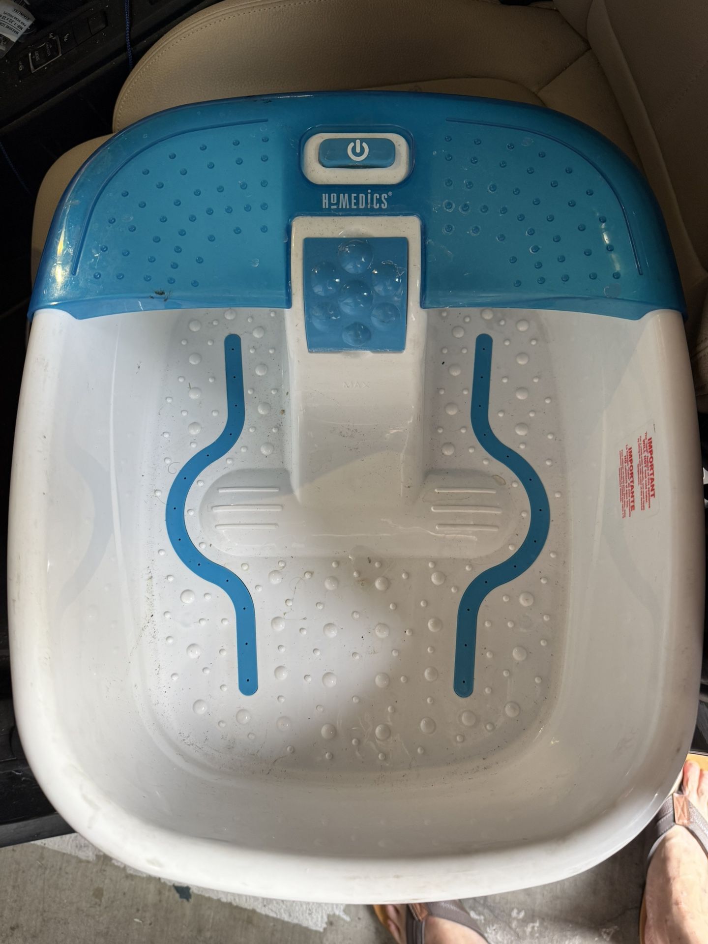 HoMedics Blue Bubble Bliss Deluxe Foot Bath Spa