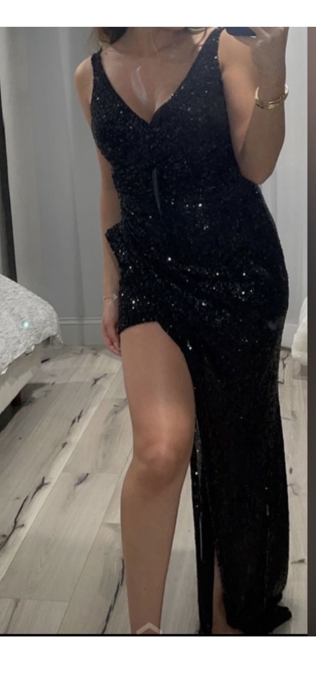 Black Sequin Dress