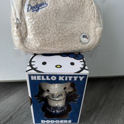 Dodger Hello Kitty Purse And Bobble Head Bundle 