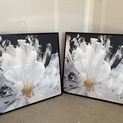 Modern Floral Wall Art Set (2 Pieces)