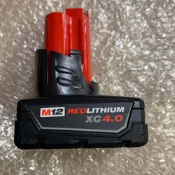 Milwaukee New 4ah Battery 12M Nuevo 