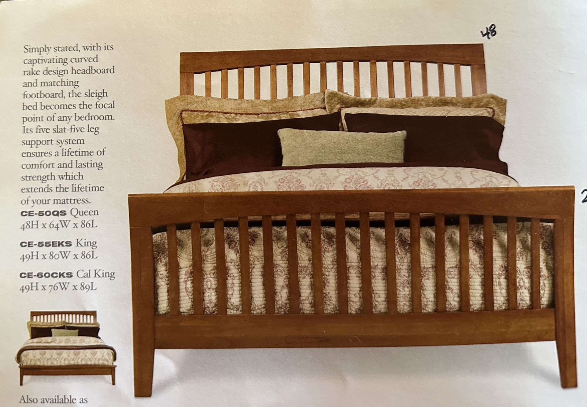 4 Piece Bedroom Set - Solid Cherry Wood (Tradewins)