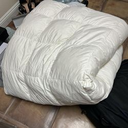 King feathered down, goose down bed topper