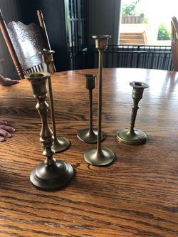 Brass candlesticks
