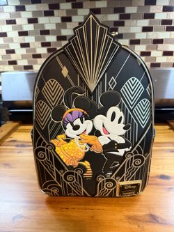 Loungefly Disney Great Gatsby Mickey & Minnie Mini Backpack,