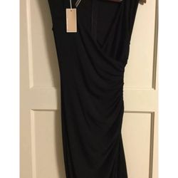 Michael Kors Asymmetrical Hem Evening Dress Exposed Zipper