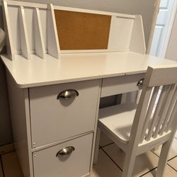 KidKraft White Study Desk with Chair