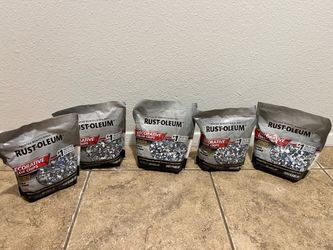 5 Pack of 1 lb bag of Rust-Oleum Decorative Color Chips in Gray/Blue Blend