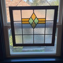 Leaded Stained Glass Window Hanging 