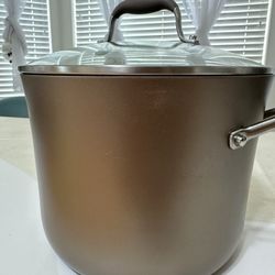 Anolon Advanced Home Hard-Anodized Nonstick Stockpot with Lid, 10 Quart Pot, Nonstick Pot