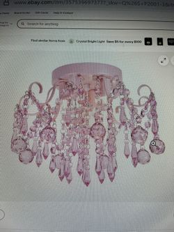 Q&S Mini Chandelier Crystal Pink 