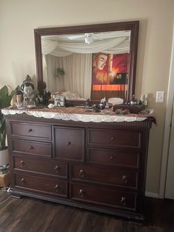 Dresser with mirror