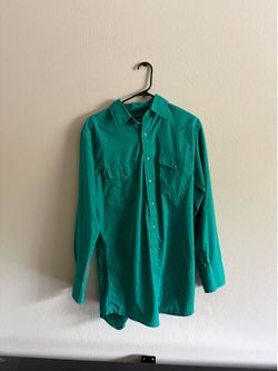 Green Cowboy shirt Size M