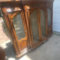 Vintage Beautiful China Cabinet In Great Condition, Will Help to Loaded 