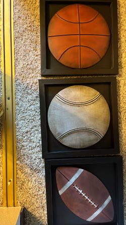 Metal Sports Ball Posters 