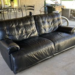 Black leather couch